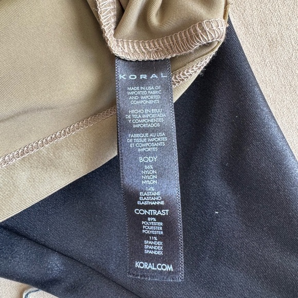 Koral Tan and Cream Raglan Crop Top - Picture 5 of 8